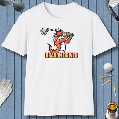 Dragon Driver - Adult Golf T-Shirt in White