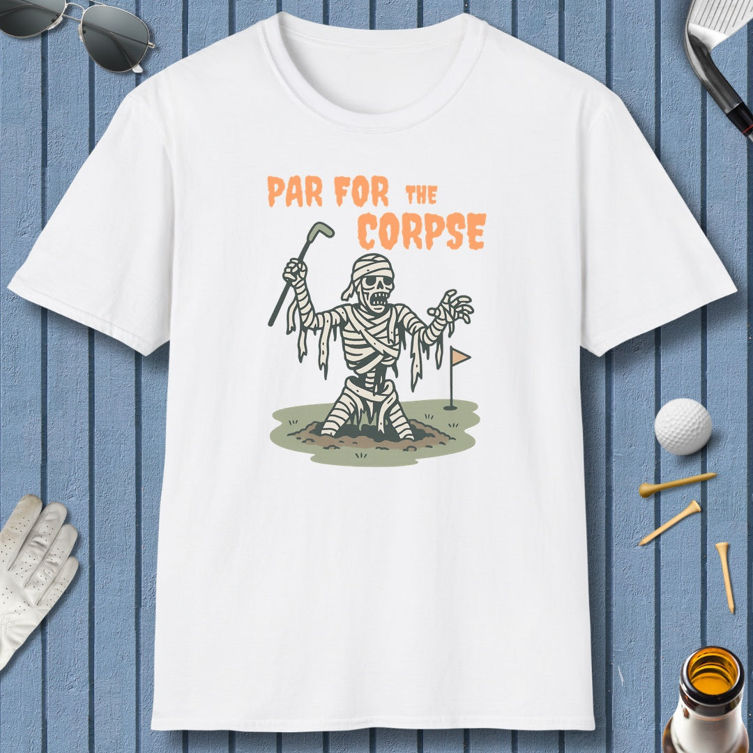 Par for the Corpse - Adult Golf T-Shirt in White