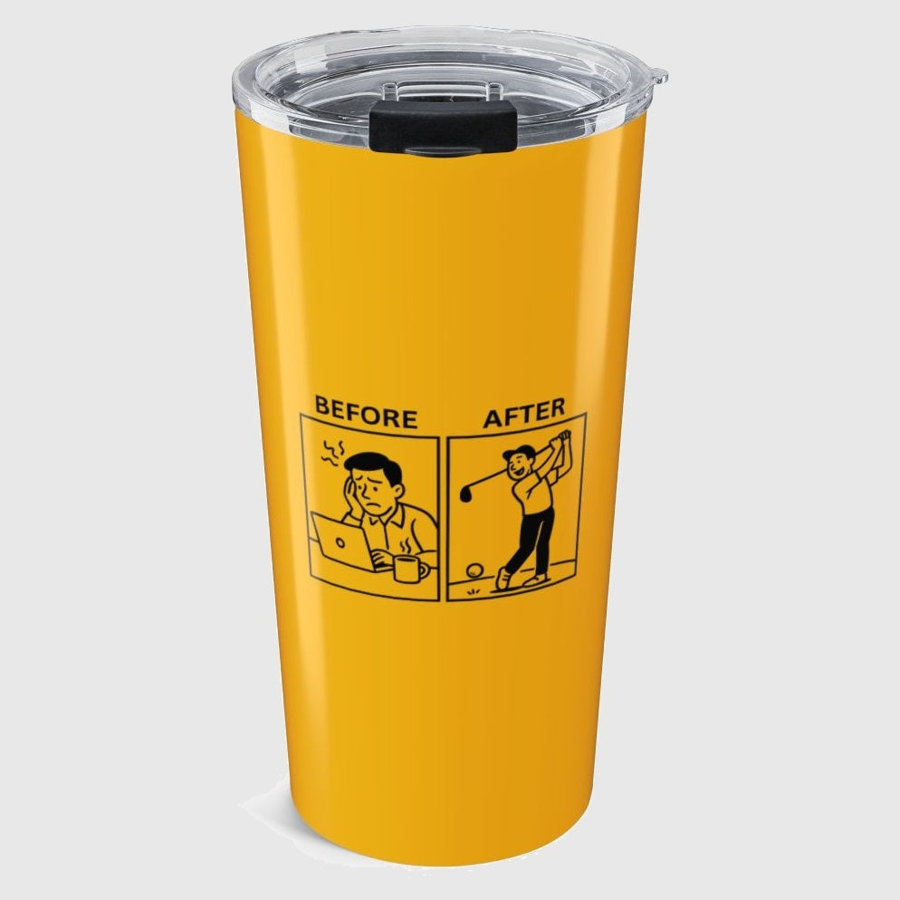 Before & After - 20oz Tumbler in Yellow