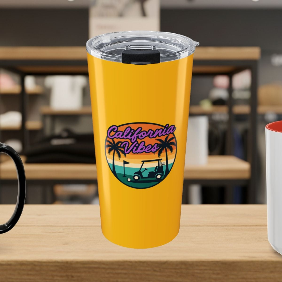 Golf Vibes - California Coast Edition - 20oz Tumbler in Yellow