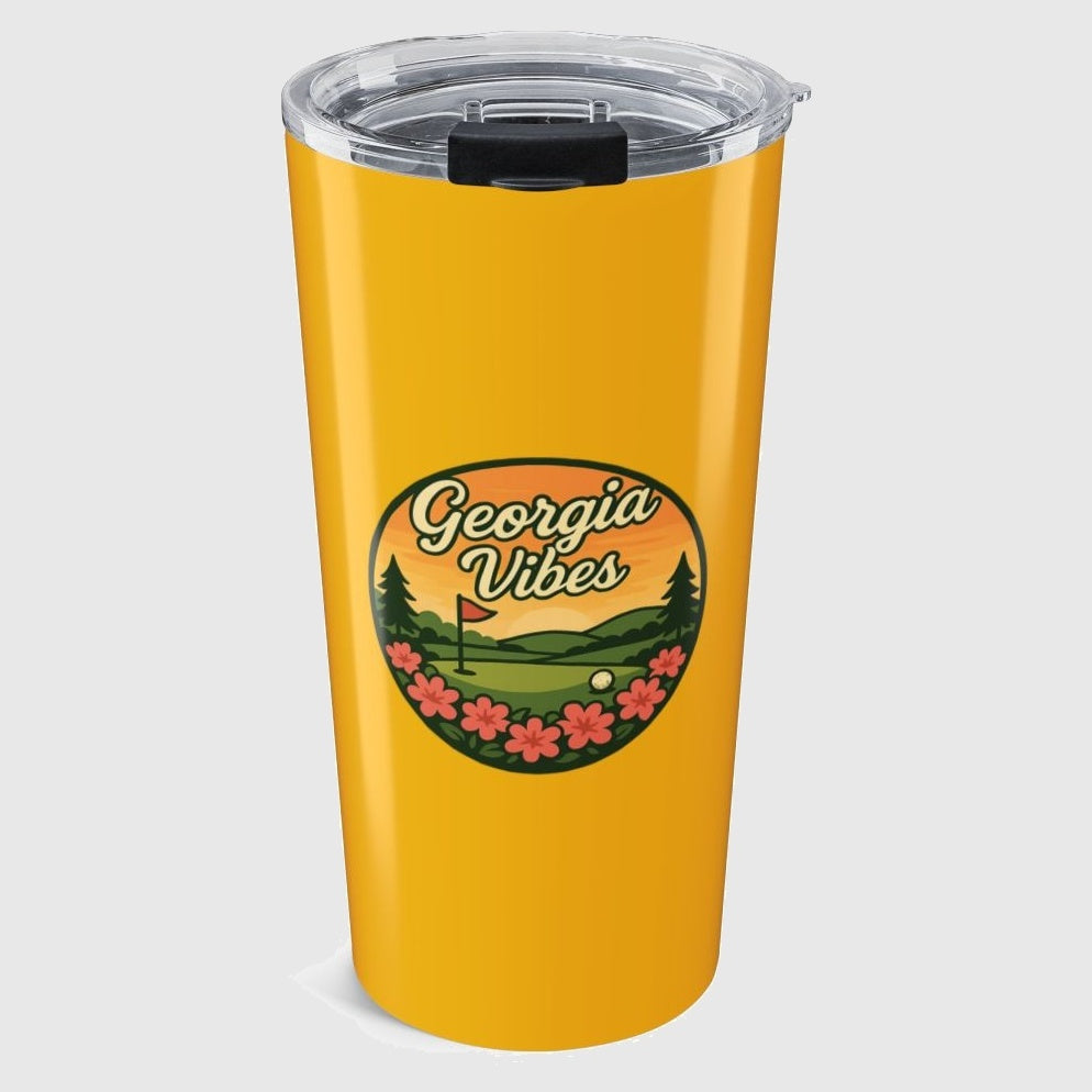 Golf Vibes - Georgia Azalea Edition - 20oz Tumbler in Yellow
