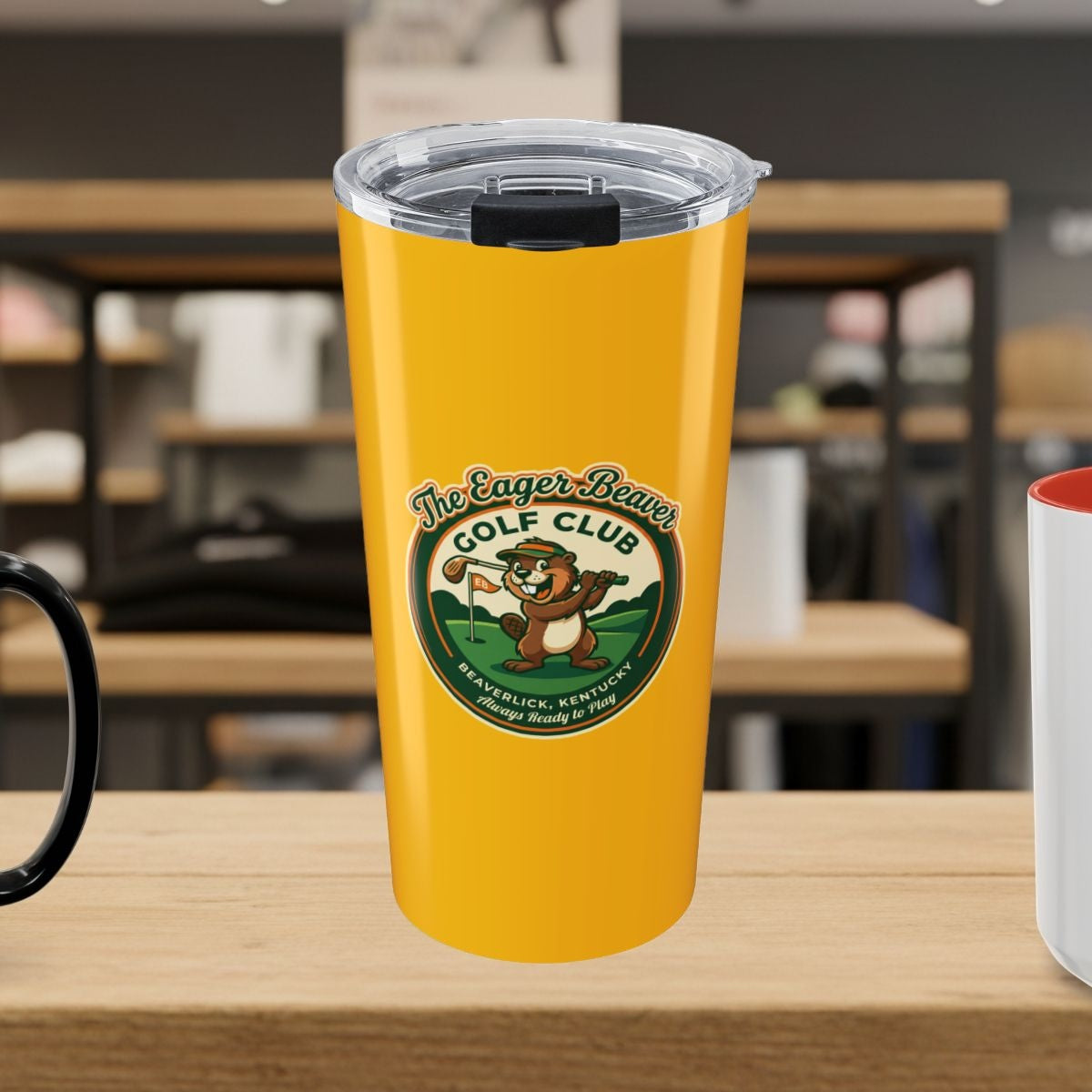 THE EAGER BEAVER GOLF CLUB - 20oz Tumbler in Yellow