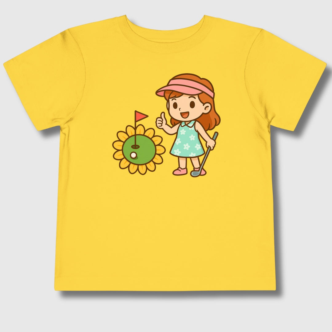 Sunflower Green - Toddler Golf T-Shirt in Yellow