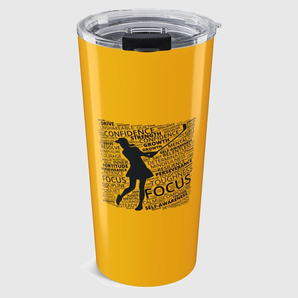 Unleash Your Mental Game (Female) - 20oz Tumbler in Yellow