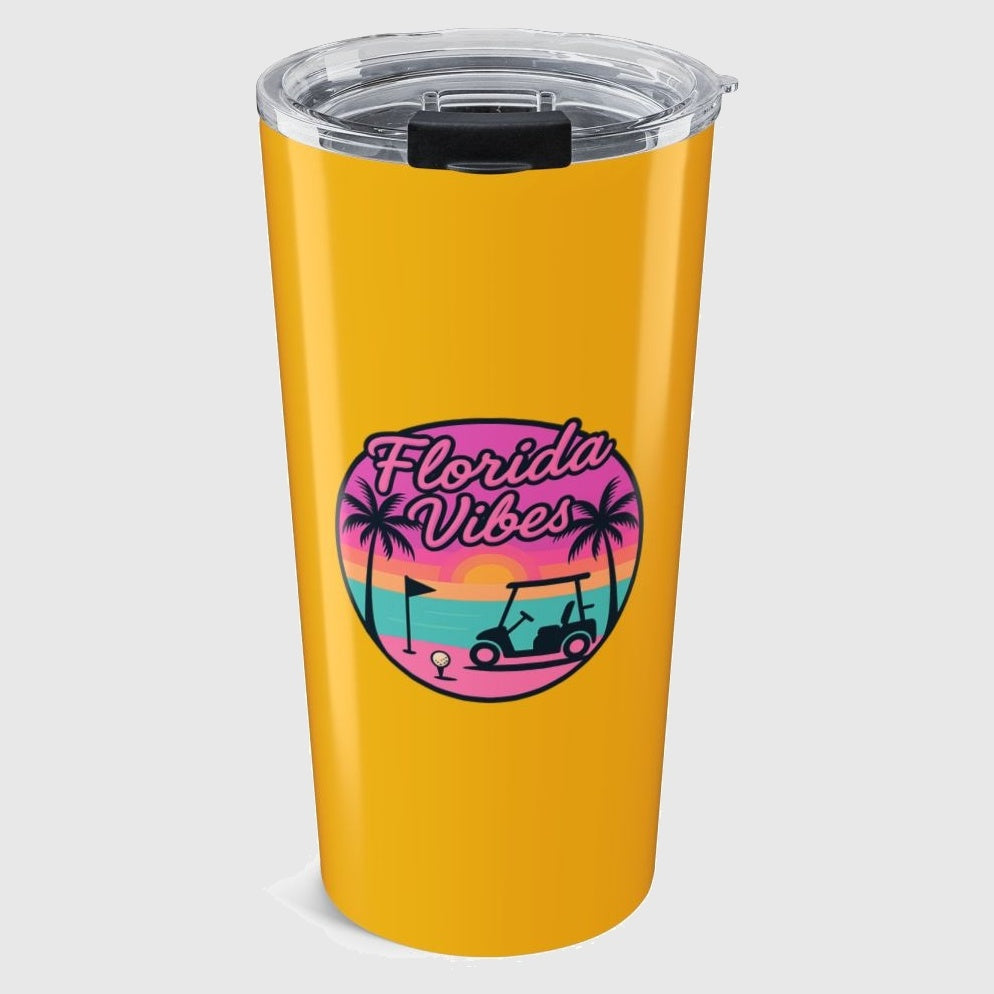 Golf Vibes - Florida Sunshine Edition - 20oz Tumbler in Yellow