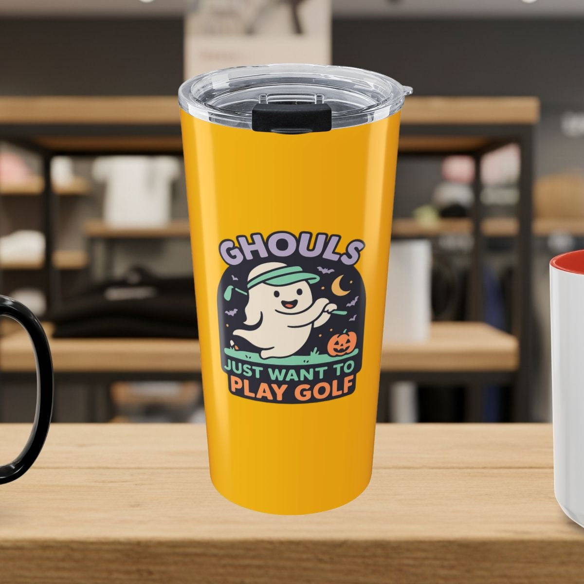 Ghouls Just Wanna Play Golf - 20oz Tumbler in Yellow