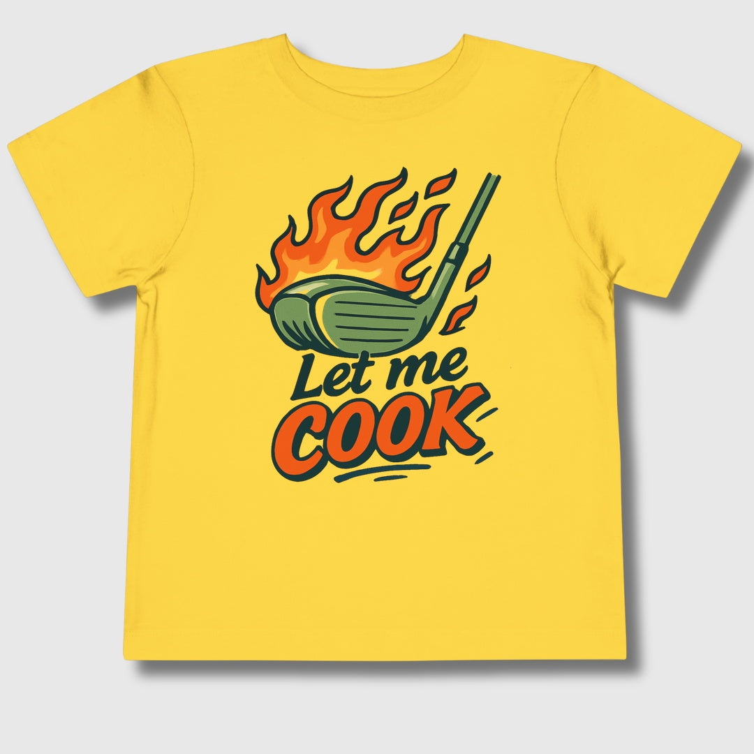 Let Me Cook - Toddler Golf T-Shirt in Yellow