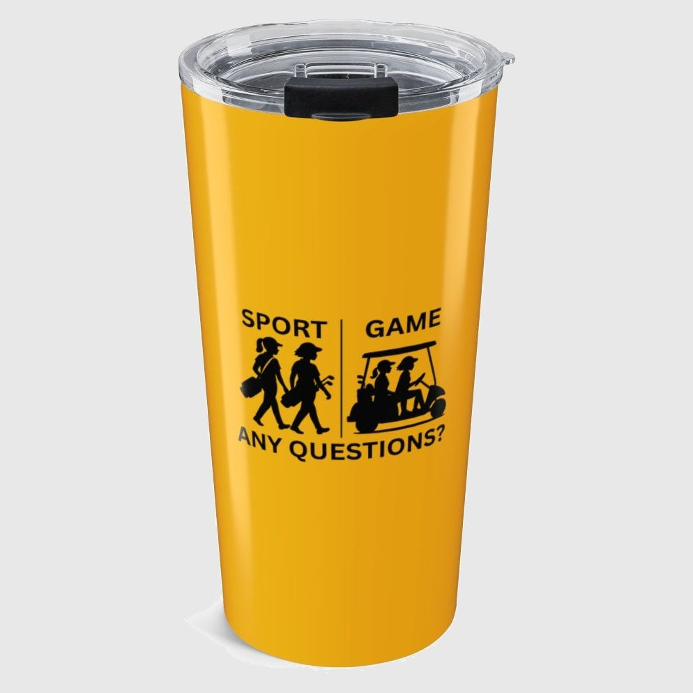 SPORT vs. GAME (Female) - 20oz Tumbler in Yellow