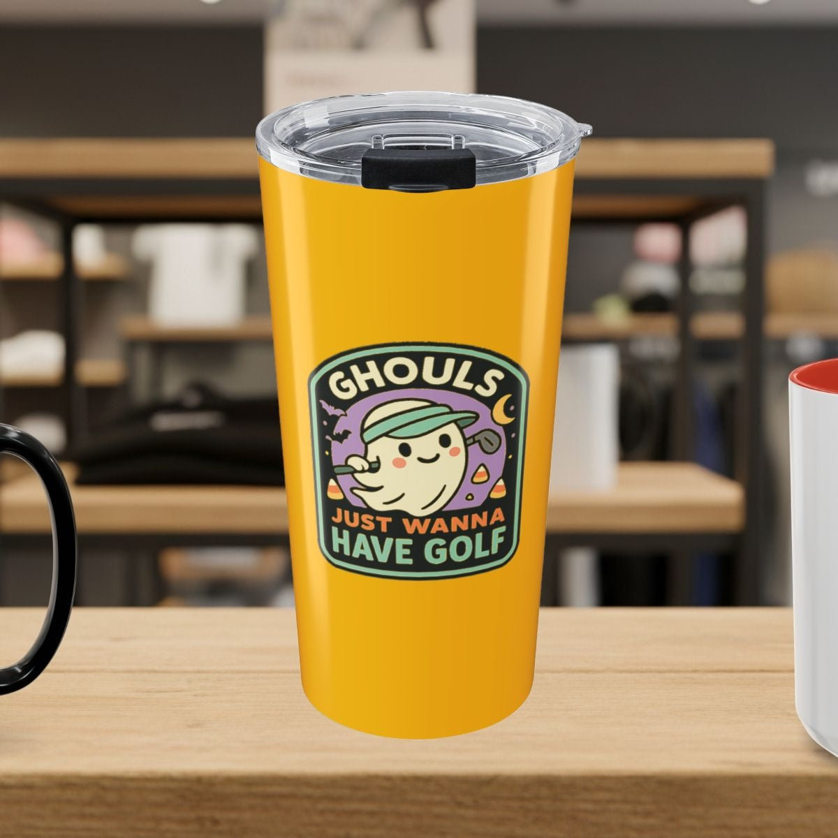 Ghouls Just Wanna Have Golf - 20oz Tumbler in Yellow