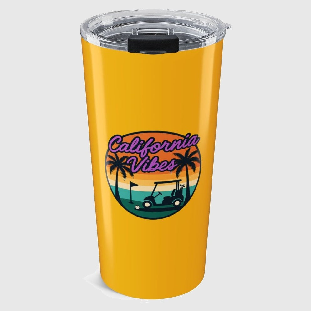 Golf Vibes - California Coast Edition - 20oz Tumbler in Yellow