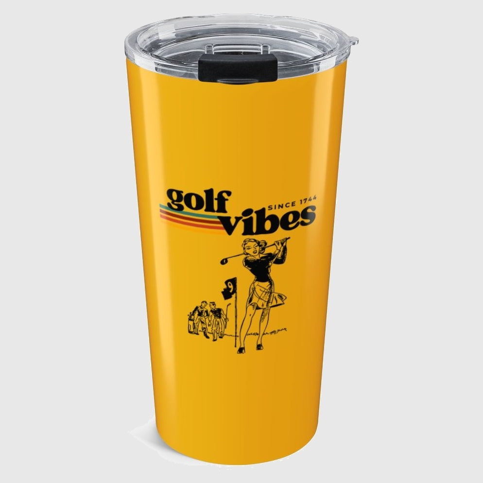 Golf Vibes Retro - 20oz Tumbler in Yellow