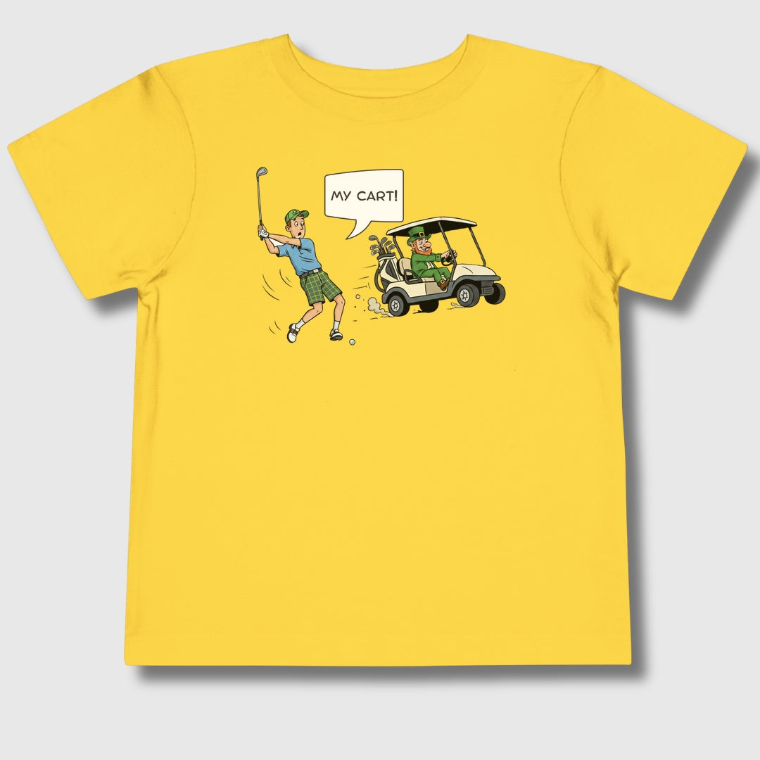 My Cart! - Toddler Golf T-Shirt in Yellow