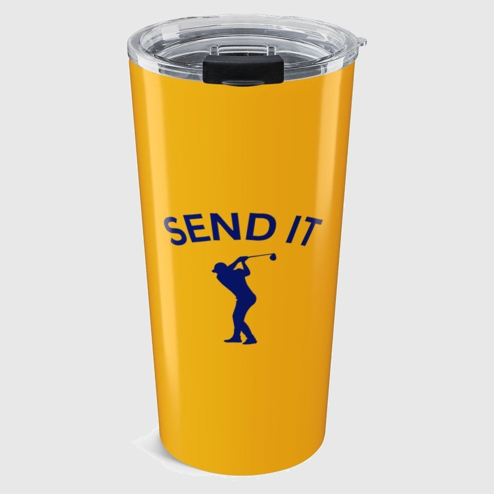 SEND IT (Male) - 20oz Tumbler in Yellow