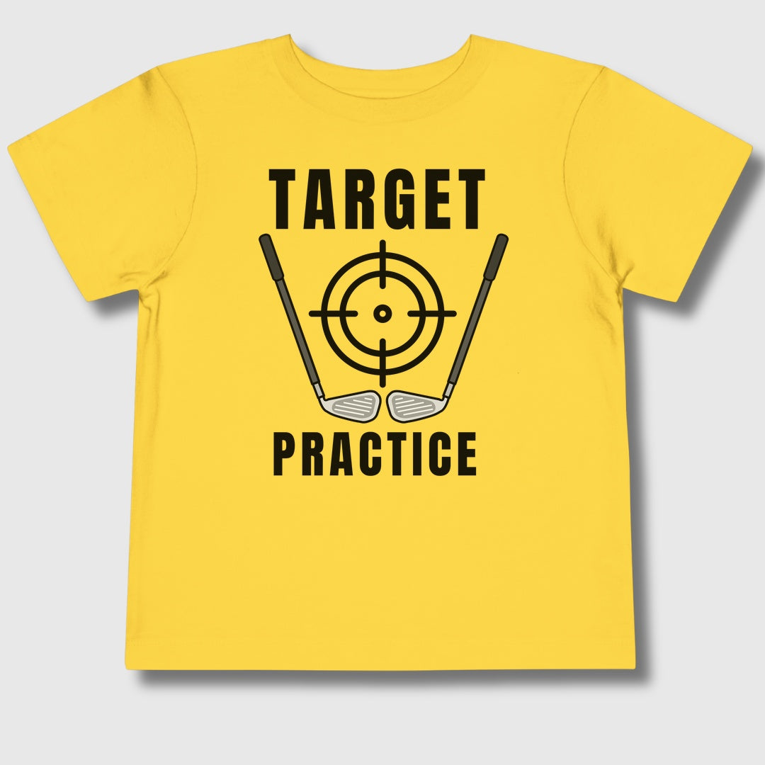 Target Practice - Toddler Golf T-Shirt in Yellow