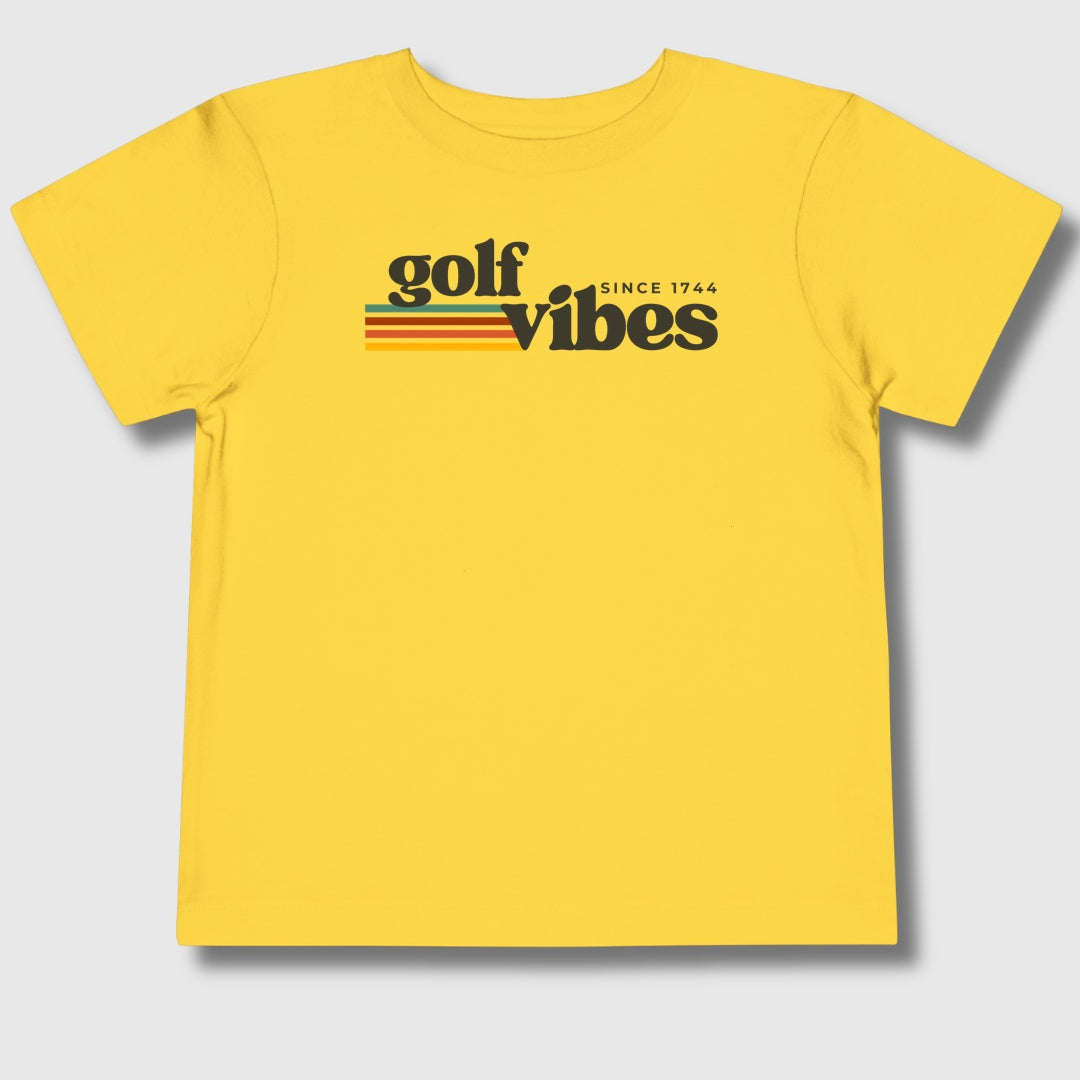 Golf Vibes - Toddler Golf T-Shirt in Yellow