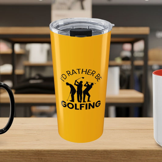 I'd Rather Be Golfing - 20oz Tumbler in Yellow