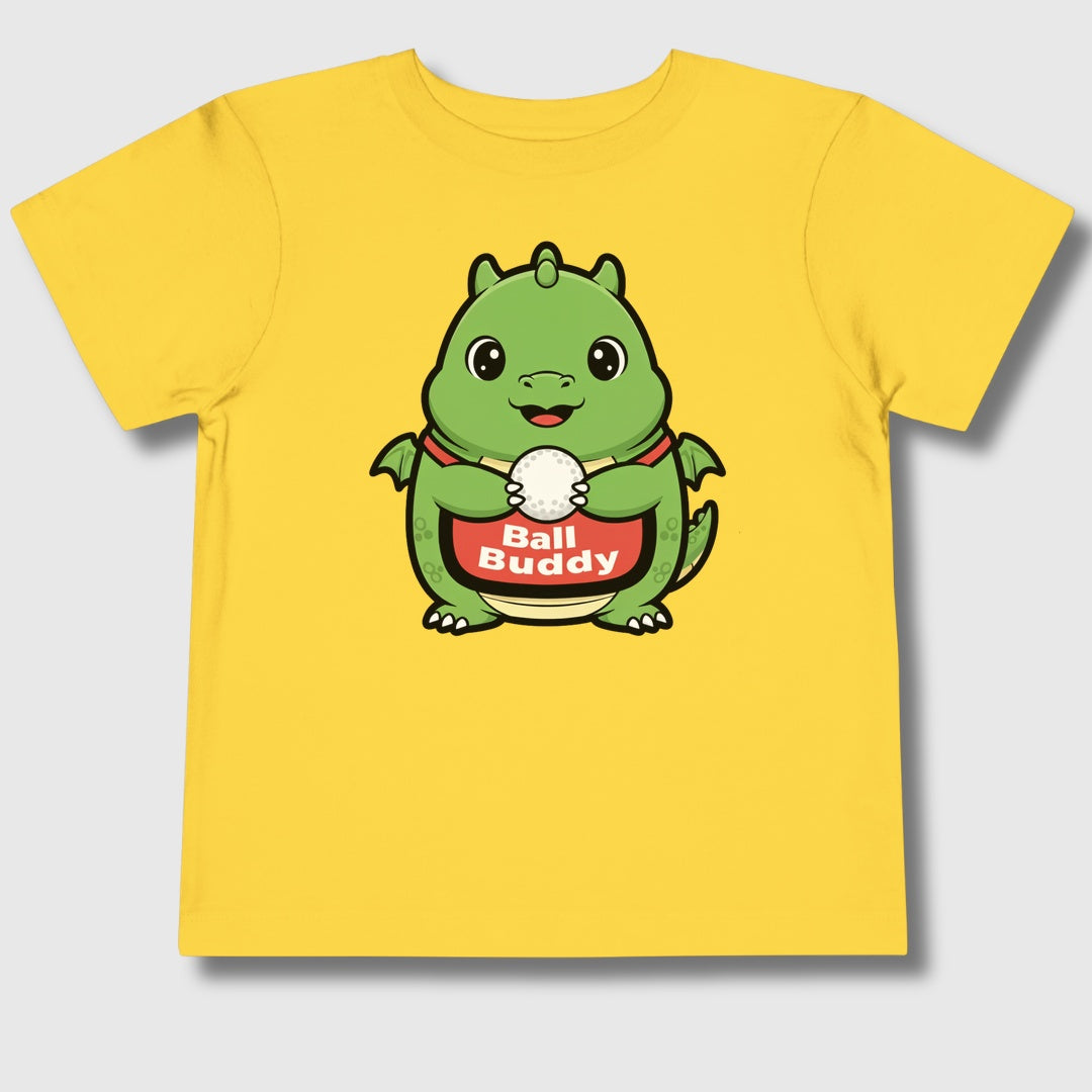 Ball Buddy Dragon - Toddler Golf T-Shirt in Yellow