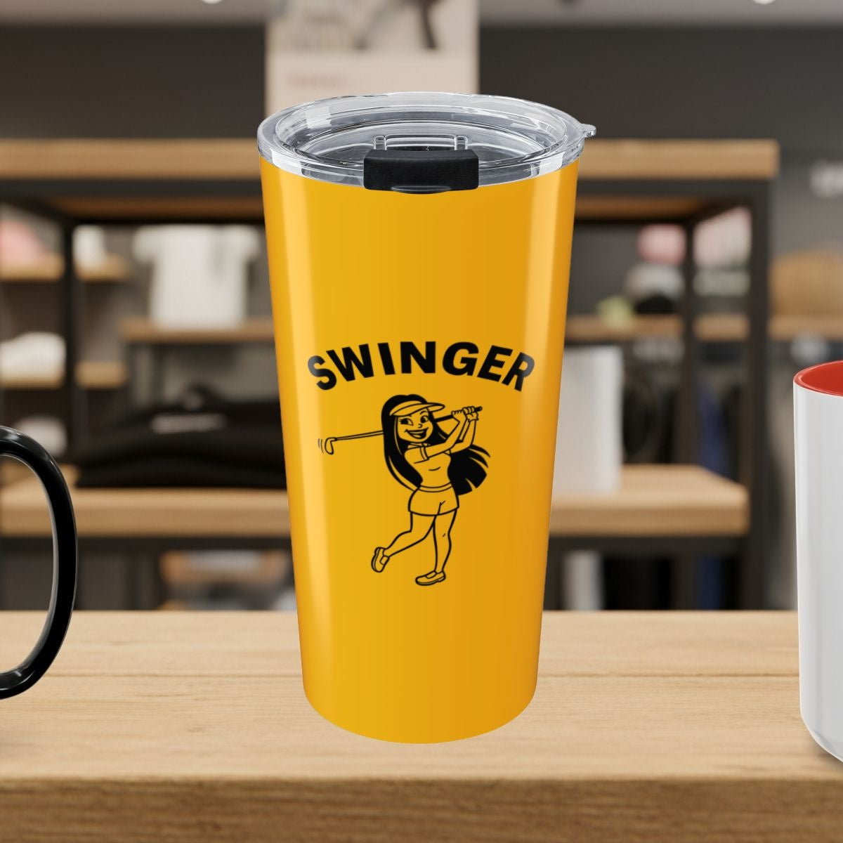 Retro Swinger Women's - 20oz Tumbler in Yellow