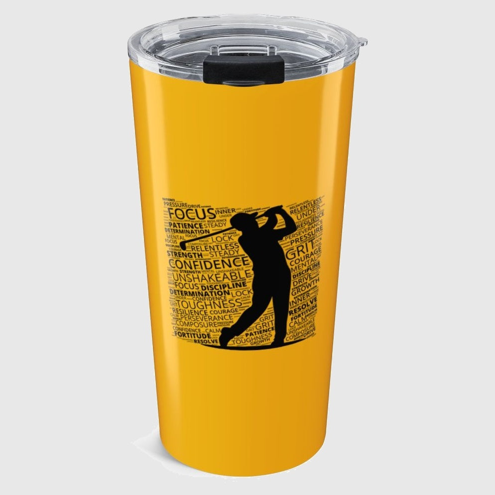 Unleash Your Mental Game (Male) - 20oz Tumbler in Yellow
