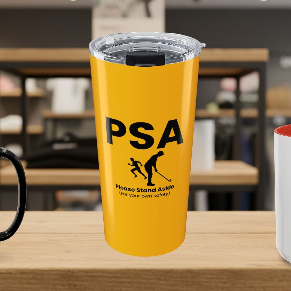 PSA - Please Stand Aside - 20oz Tumbler in Yellow