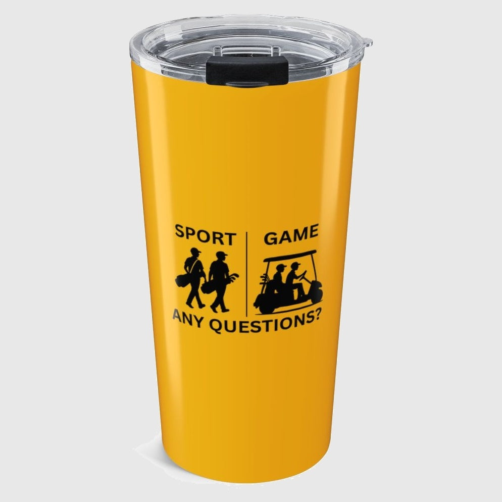 SPORT vs. GAME (Male) - 20oz Tumbler in Yellow