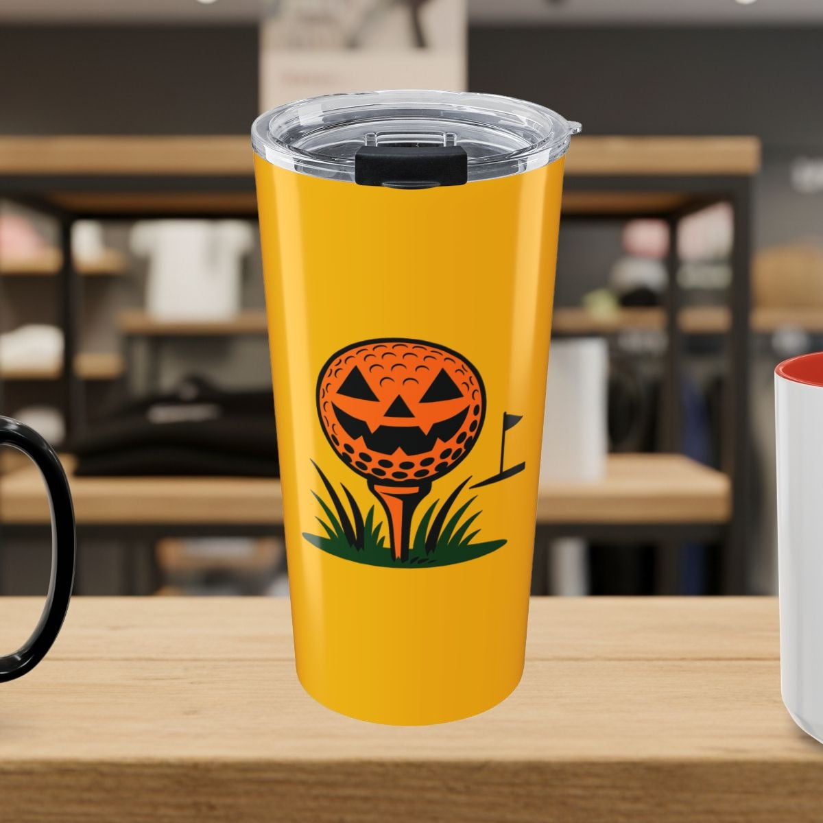 Tee Time Terror - 20oz Tumbler in Yellow