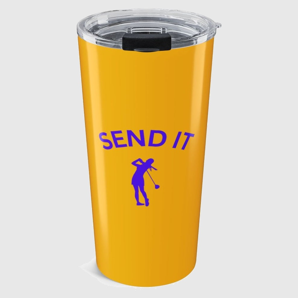SEND IT (Female) - 20oz Tumbler in Yellow