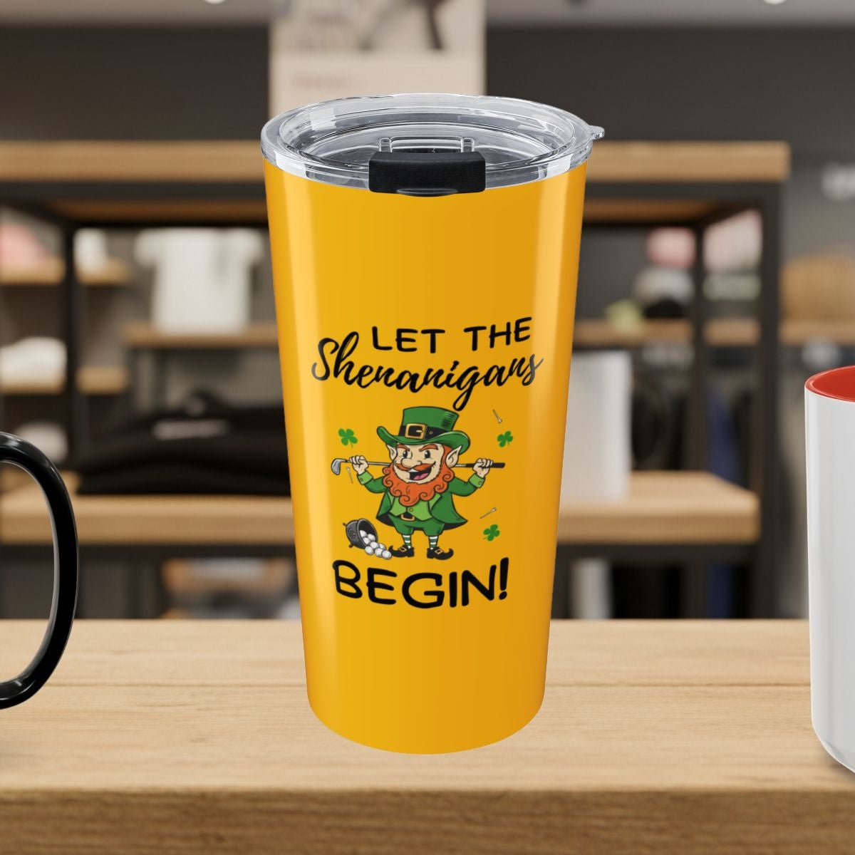 Let The Shenanigans Begin - 20oz Tumbler in Yellow